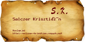 Salczer Krisztián névjegykártya